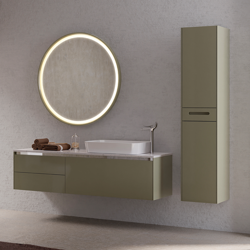 Зеркало Creavit Flat 100 FA1100.01.PL с подсветкой цвет Бежевый