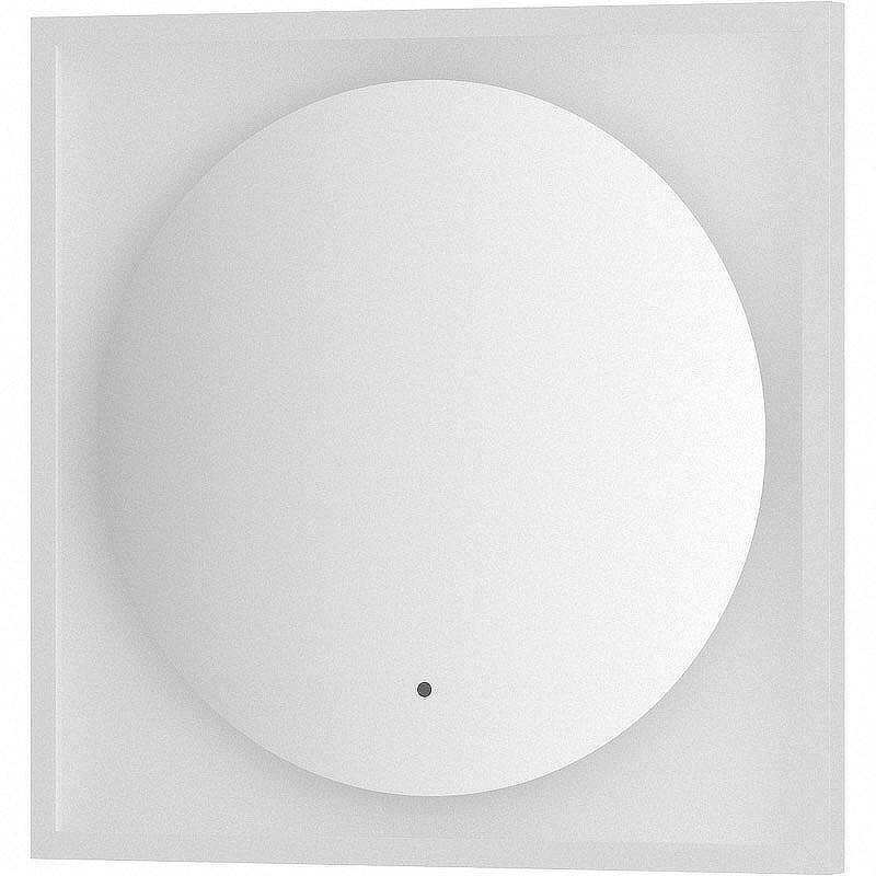 Зеркало Defesto Eclipce 60х60 DF 2226R с подсветкой 12W-4500К/в багетной раме/ИК - выключатель/Нейтральный белый свет/Белая рама