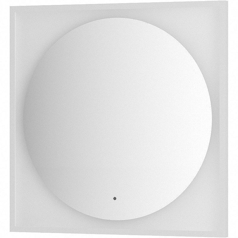 Зеркало Defesto Eclipce 80х80 DF 2228R с подсветкой 18W-4500К/в багетной раме/ИК - выключатель/Нейтральный белый свет/Белая рама