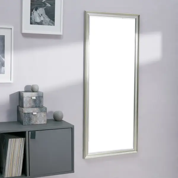 Зеркало декоративное Inspire Классика прямоугольное 50x120 см пластик серебро античное