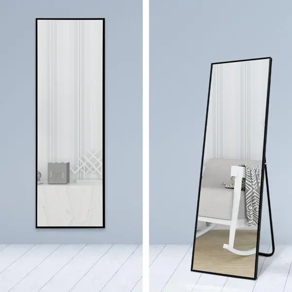 Зеркало декоративное A+T Home Decor прямоугольное 50x176 см металл цвет черный