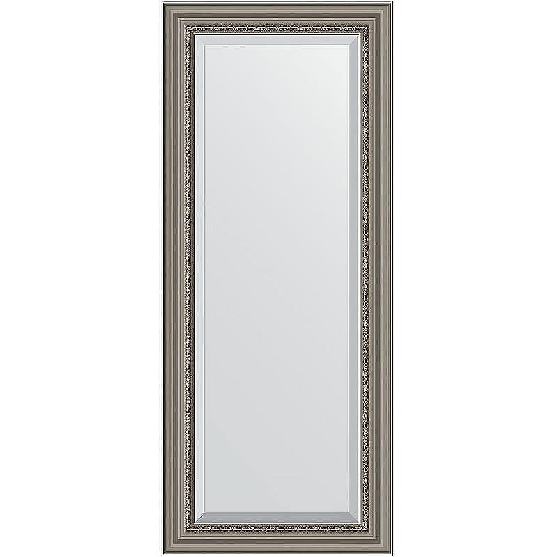 Зеркало Evoform Exclusive 146х61 BY 1267 с фацетом в багетной раме - Римское серебро 88 мм
