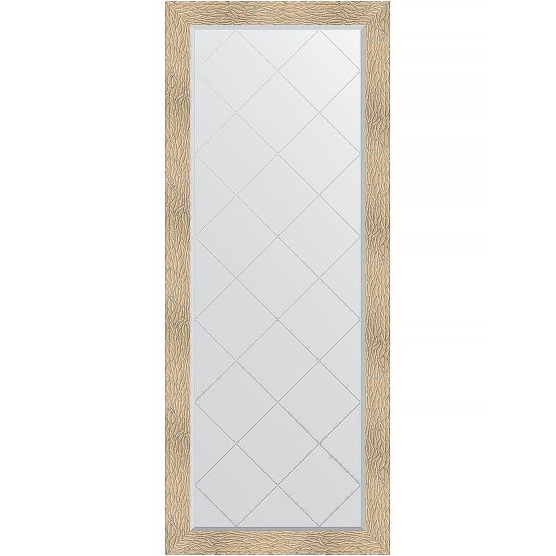 Зеркало Evoform Exclusive-G Floor 201х81 BY 6381 с гравировкой в багетной раме - Золотые дюны 90 мм