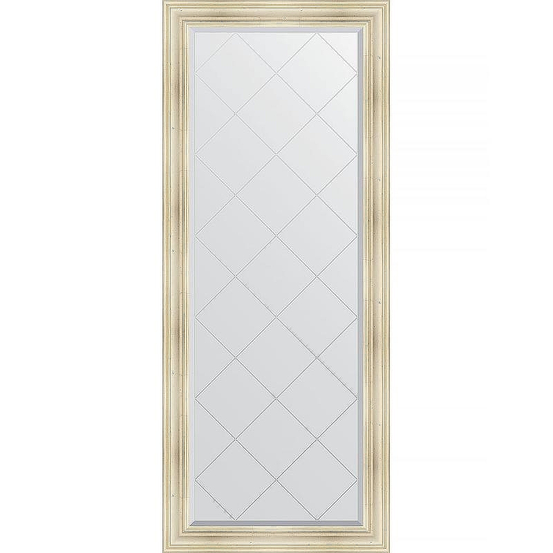 Зеркало Evoform Exclusive-G Floor 204х84 BY 6328 с гравировкой в багетной раме - Травленое серебро 99 мм