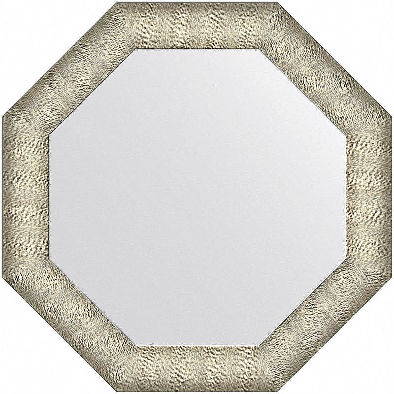 Зеркало Evoform Octagon 50x50 BY 7421 в багетной раме - Брашированное серебро 59 мм