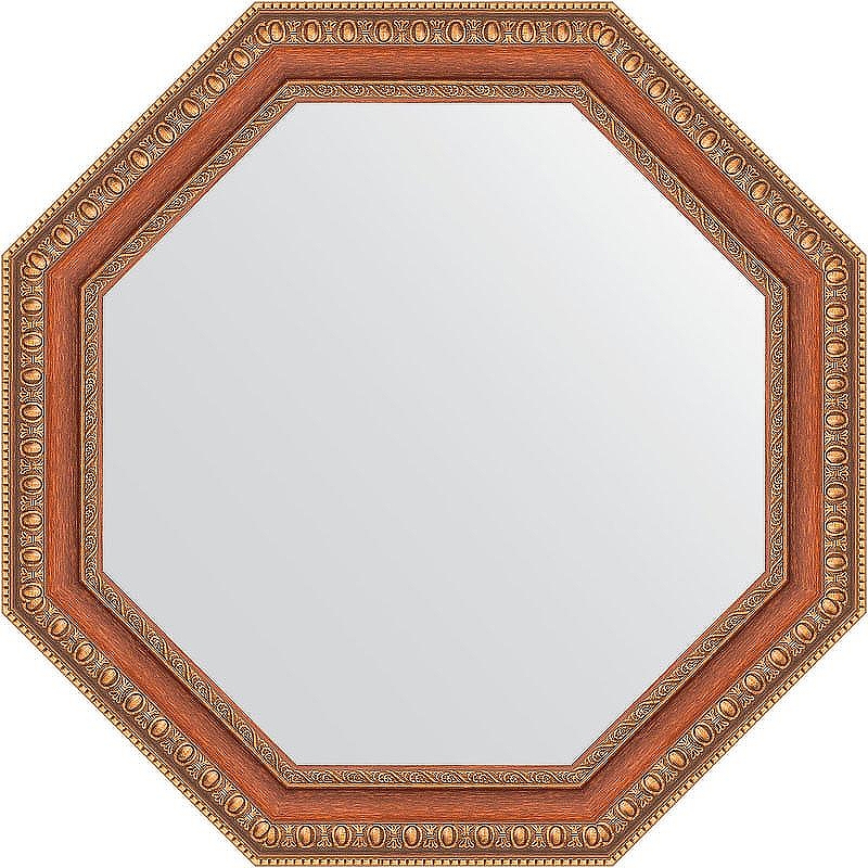 Зеркало Evoform Octagon 52х52 BY 3712 в багетной раме - Бронзовые бусы на дереве 60 мм
