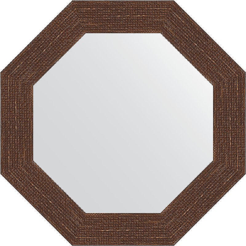 Зеркало Evoform Octagon 53х53 BY 3739 в багетной раме - Мозаика античная медь 70 мм