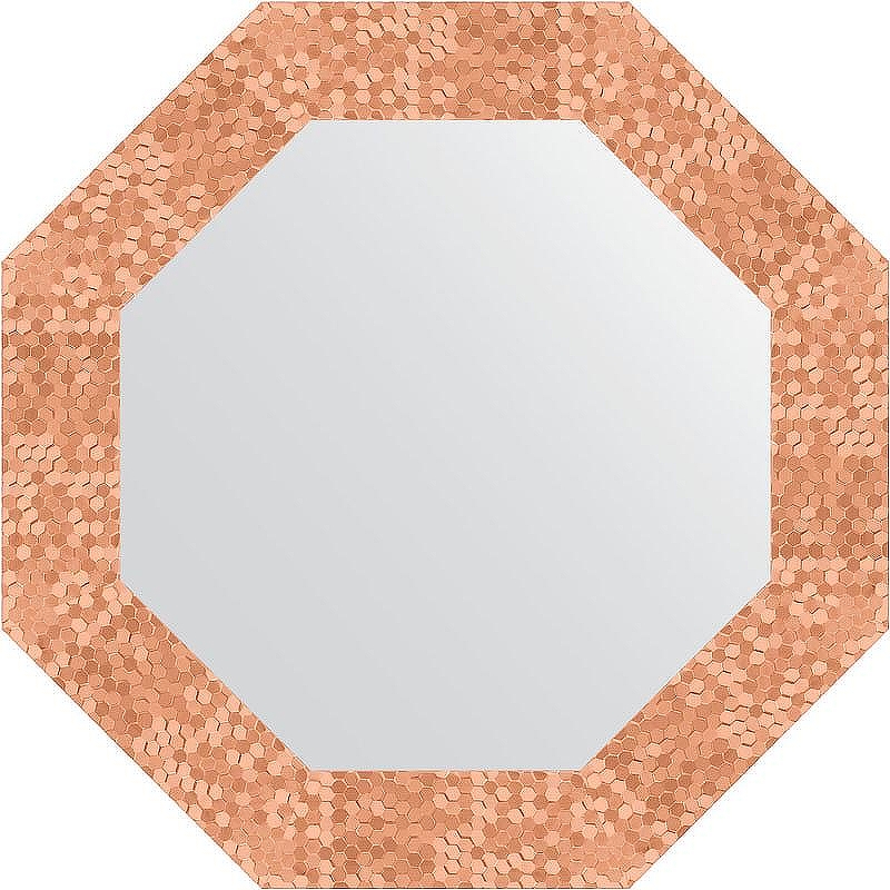 Зеркало Evoform Octagon 53х53 BY 3742 в багетной раме - Соты медь 70 мм