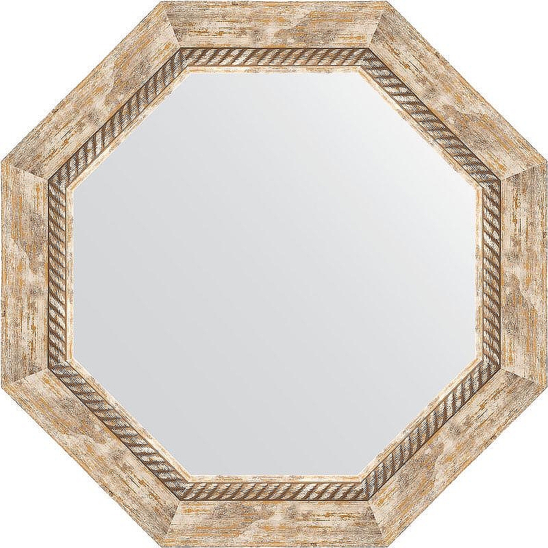 Зеркало Evoform Octagon 53х53 BY 3757 в багетной раме - Прованс с плетением 70 мм