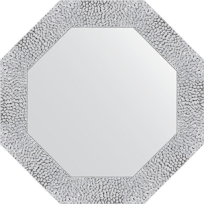 Зеркало Evoform Octagon 53х53 BY 3868 в багетной раме - Чеканка белая 70 мм