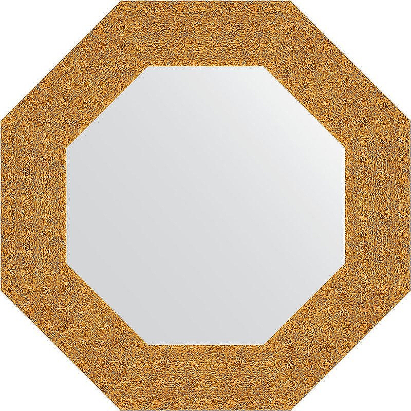 Зеркало Evoform Octagon 57х57 BY 3799 в багетной раме - Чеканка золотая 90 мм