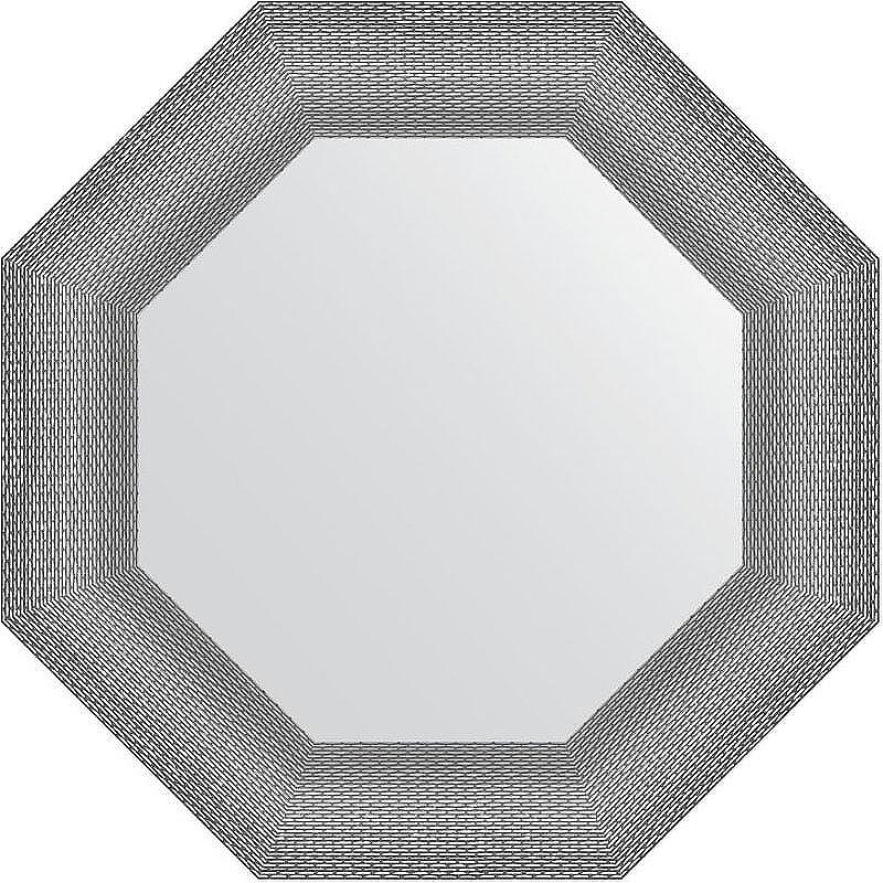 Зеркало Evoform Octagon 57х57 BY 3877 в багетной раме - Серебряная кольчуга 88 мм