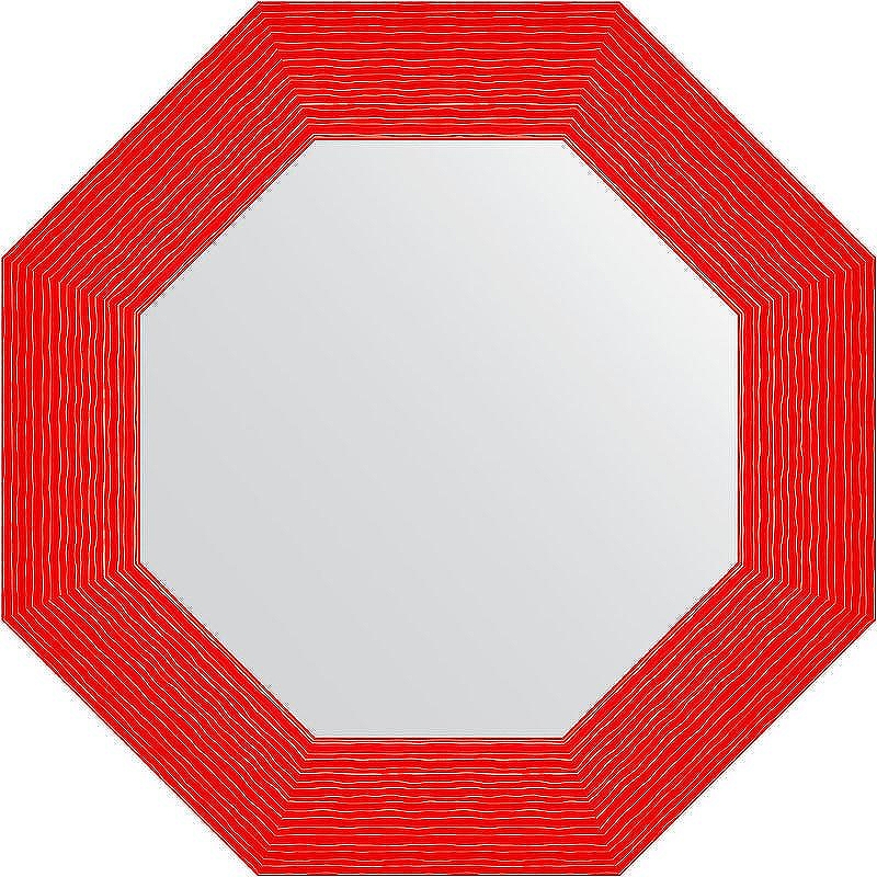 Зеркало Evoform Octagon 57х57 BY 3883 в багетной раме - Красная волна 89 мм