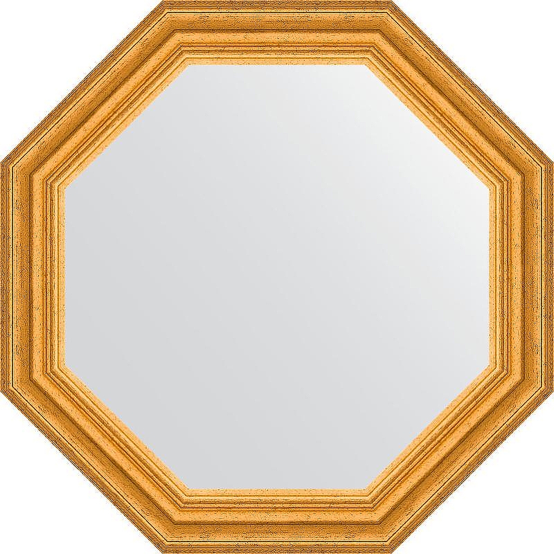 Зеркало Evoform Octagon 57х57 BY 3995 в багетной раме - Состаренное золото 67 мм