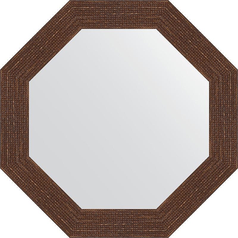 Зеркало Evoform Octagon 57х57 BY 3999 в багетной раме - Мозаика античная медь 70 мм
