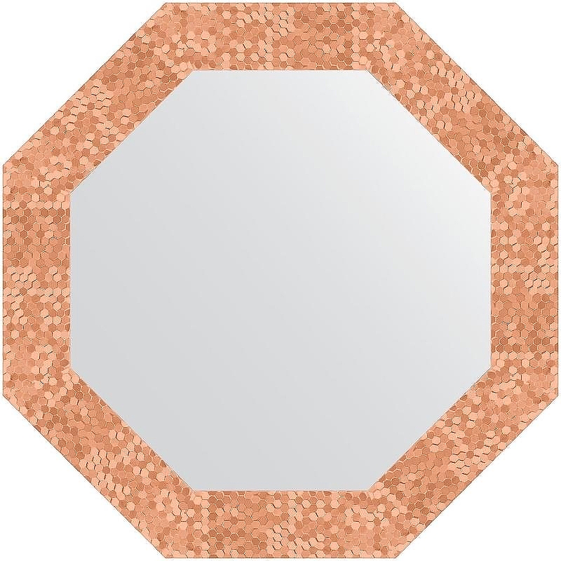 Зеркало Evoform Octagon 57х57 BY 7306 в багетной раме - Соты медь 70 мм