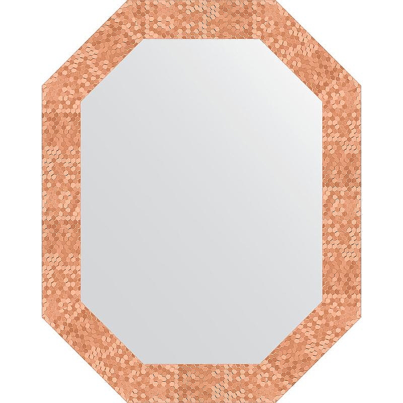 Зеркало Evoform Octagon 57x72 BY 7094 в багетной раме - Соты медь 70 мм