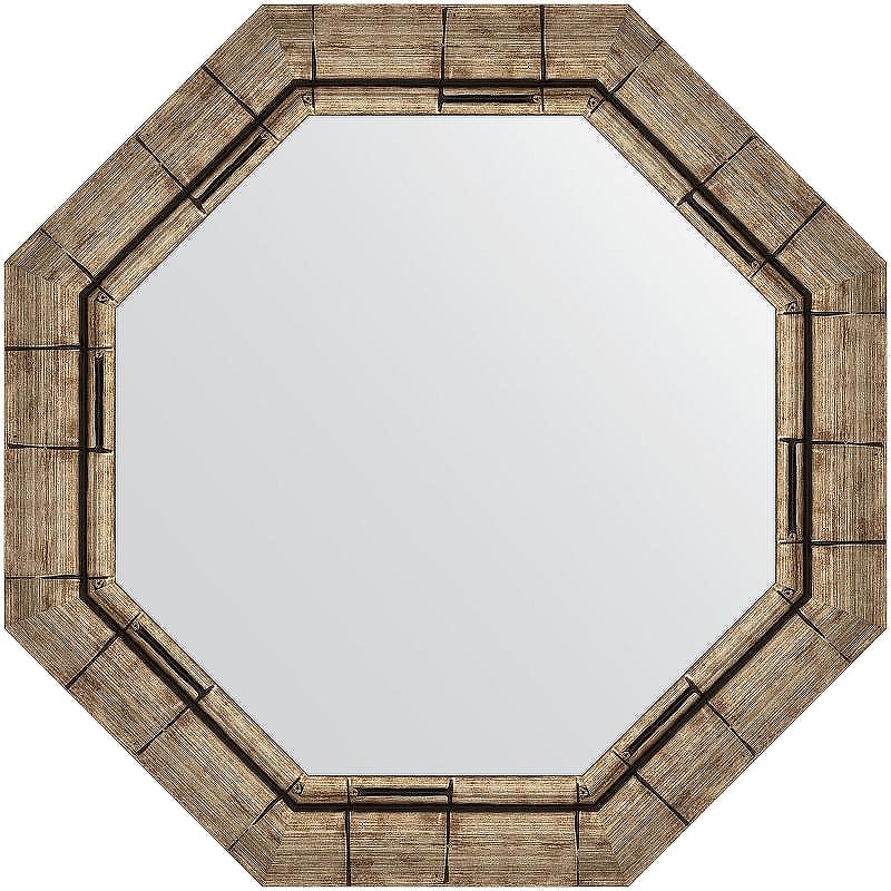 Зеркало Evoform Octagon 58х58 BY 7322 в багетной раме - Серебряный бамбук 73 мм