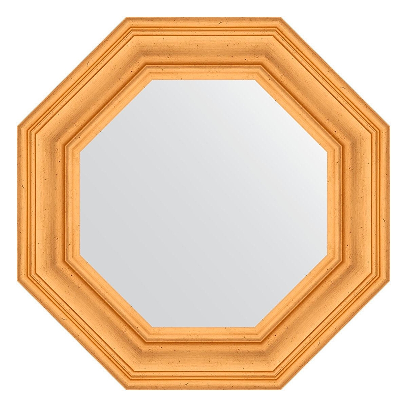Зеркало Evoform Octagon 59х59 BY 3818 в багетной раме - Травленое золото 99 мм