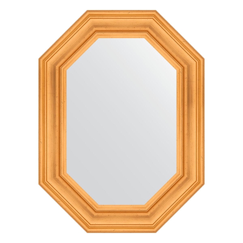 Зеркало Evoform Octagon 59х79 BY 7206 в багетной раме - Травленое золото 99 мм