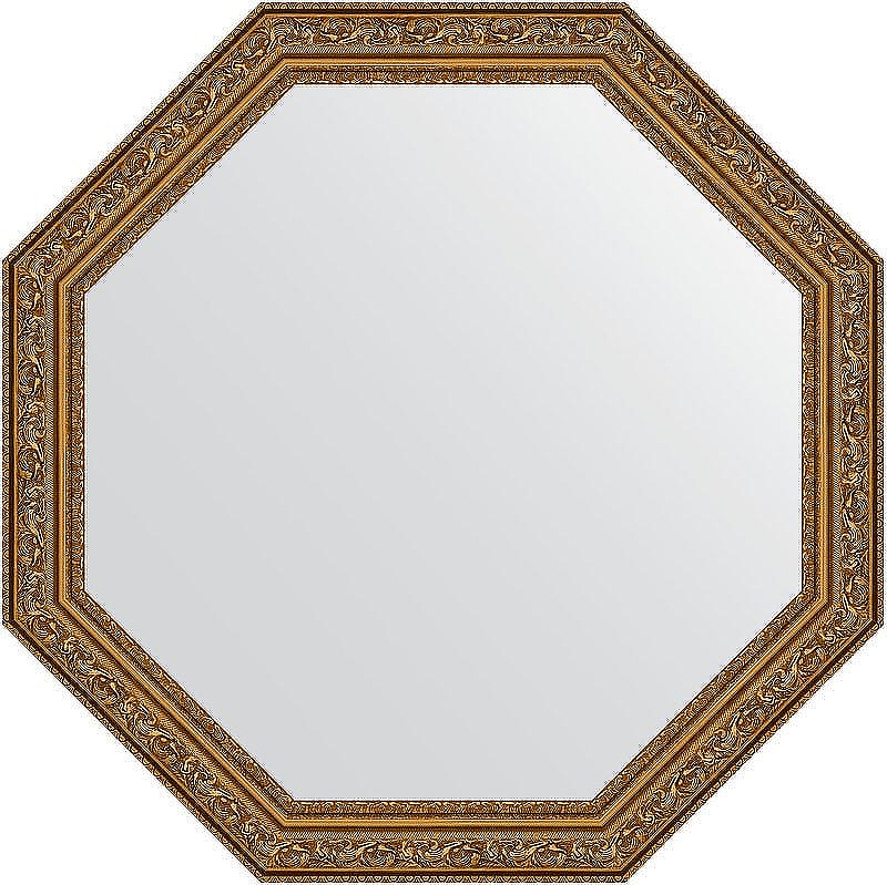 Зеркало Evoform Octagon 60х60 BY 3689 в багетной раме - Виньетка состаренное золото 56 мм
