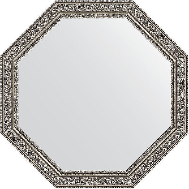 Зеркало Evoform Octagon 60х60 BY 3692 в багетной раме - Виньетка состаренное серебро 56 мм