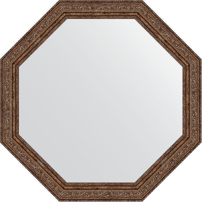 Зеркало Evoform Octagon 60х60 BY 3695 в багетной раме - Виньетка состаренная бронза 56 мм