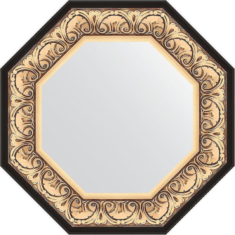 Зеркало Evoform Octagon 60х60 BY 3844 в багетной раме - Барокко золото 106 мм