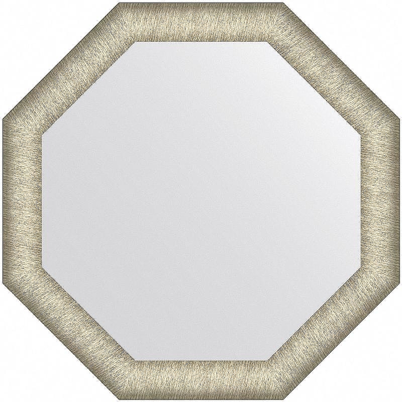 Зеркало Evoform Octagon 60x60 BY 7422 в багетной раме - Брашированное серебро 59 мм