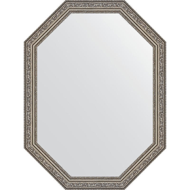 Зеркало Evoform Octagon 60x80 BY 7027 в багетной раме - Виньетка состаренное серебро 56 мм
