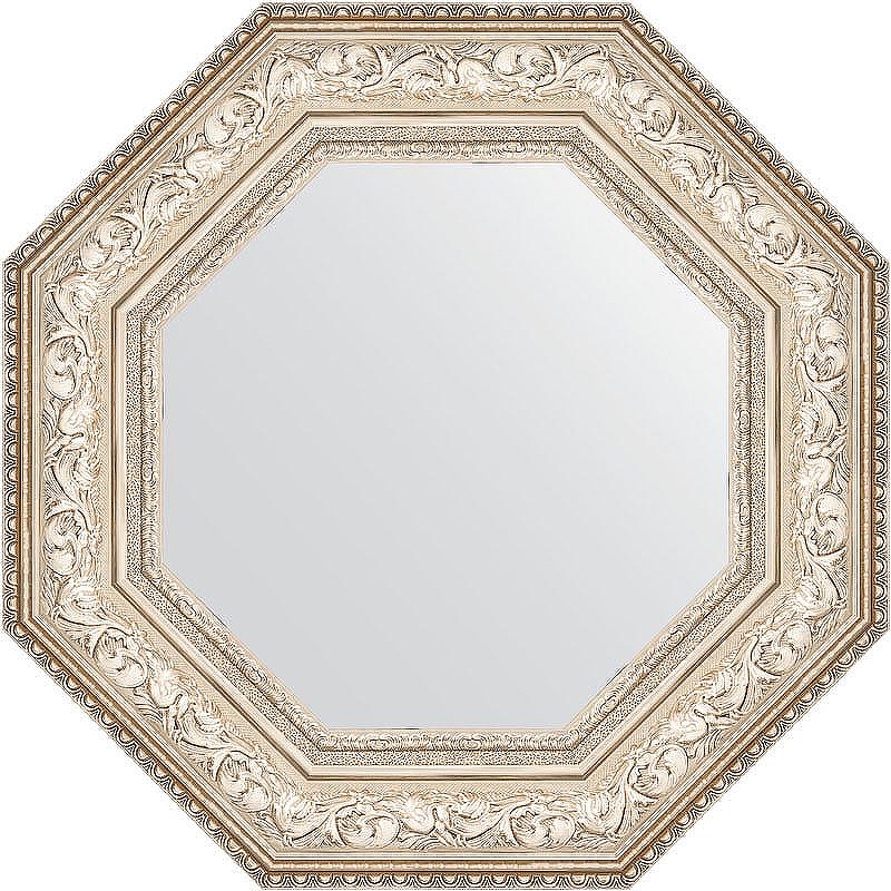 Зеркало Evoform Octagon 61х61 BY 3853 в багетной раме - Виньетка серебро 109 мм