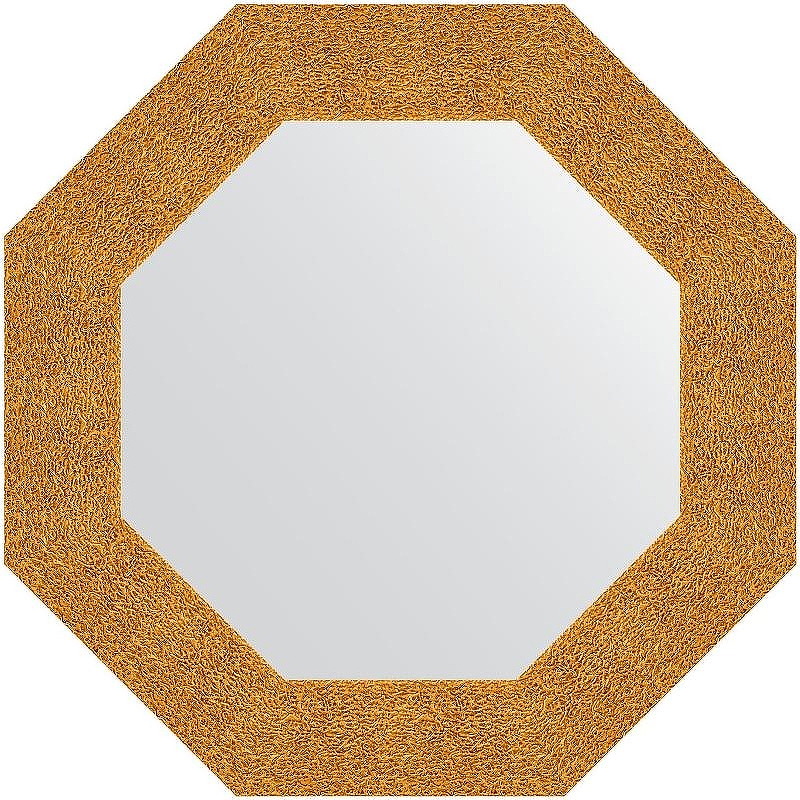 Зеркало Evoform Octagon 61х61 BY 7350 в багетной раме - Чеканка золотая 90 мм