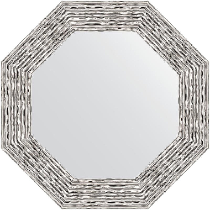 Зеркало Evoform Octagon 61х61 BY 7356 в багетной раме - Волна хром 90 мм
