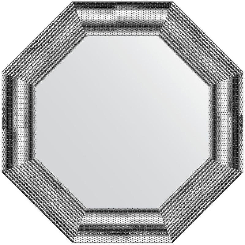 Зеркало Evoform Octagon 61x61 BY 7404 в багетной раме - Серебряная кольчуга 88 мм