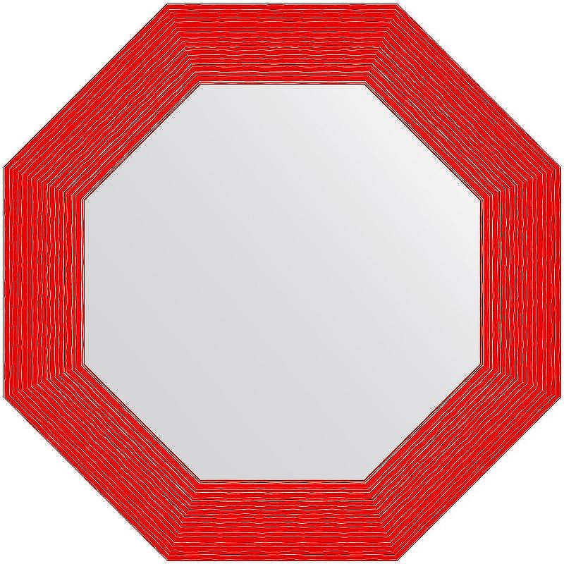 Зеркало Evoform Octagon 61x61 BY 7408 в багетной раме - Красная волна 89 мм