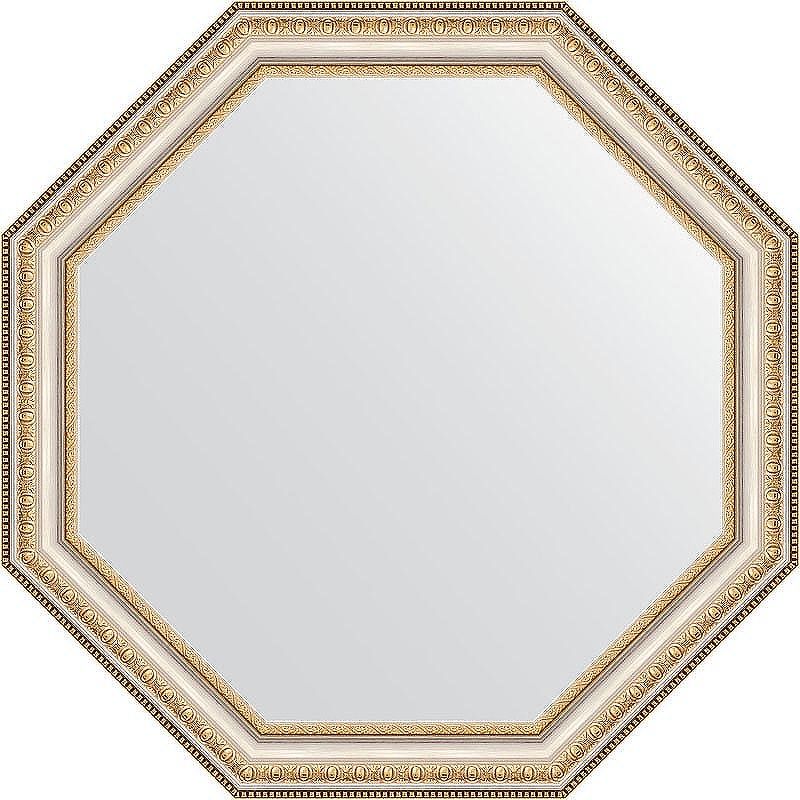Зеркало Evoform Octagon 62х62 BY 3710 в багетной раме - Золотые бусы на серебре 60 мм
