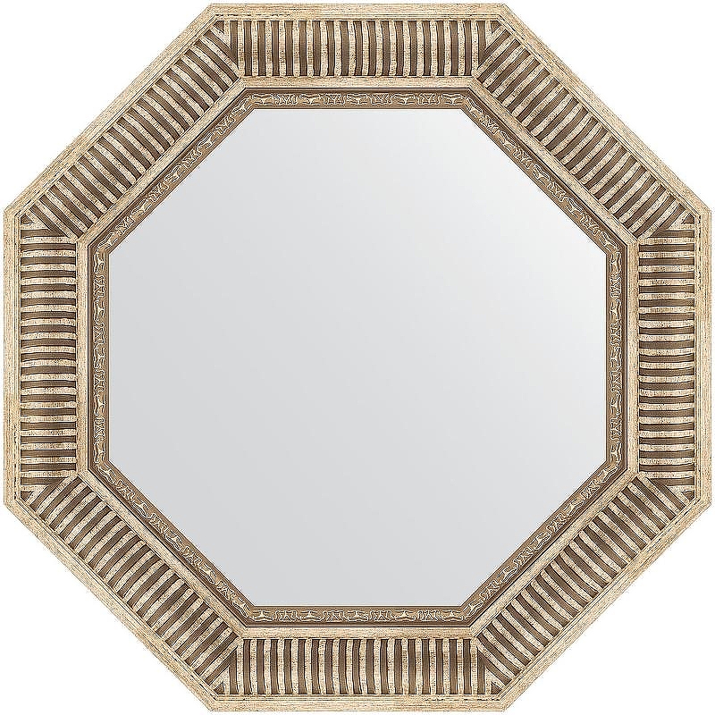 Зеркало Evoform Octagon 62х62 BY 7360 в багетной раме - Серебряный акведук 93 мм