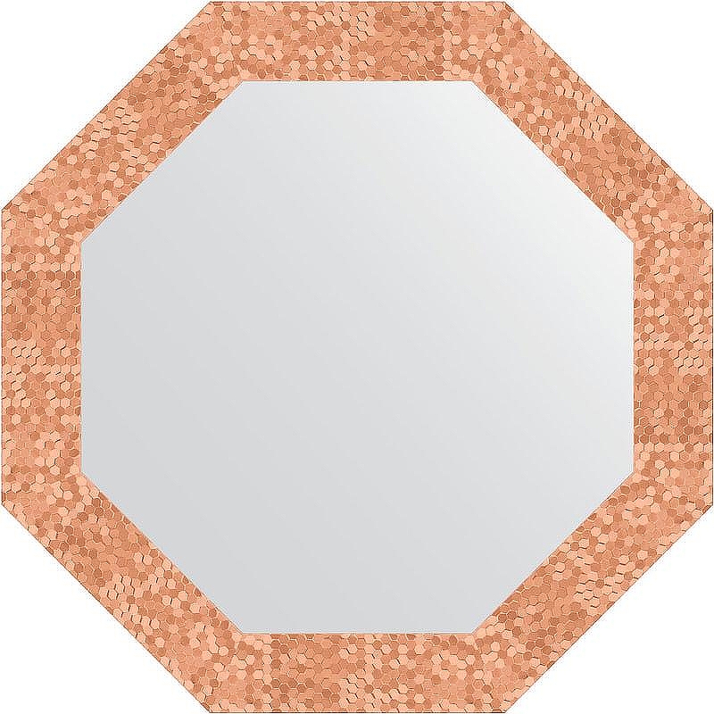 Зеркало Evoform Octagon 63х63 BY 3743 в багетной раме - Соты медь 70 мм