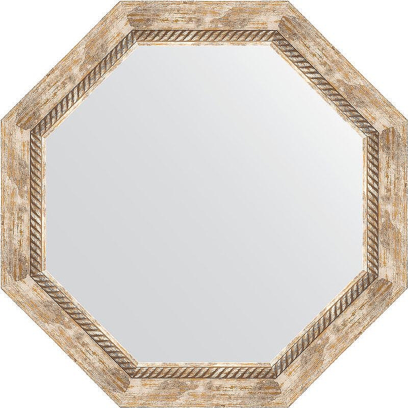 Зеркало Evoform Octagon 63х63 BY 3758 в багетной раме - Прованс с плетением 70 мм