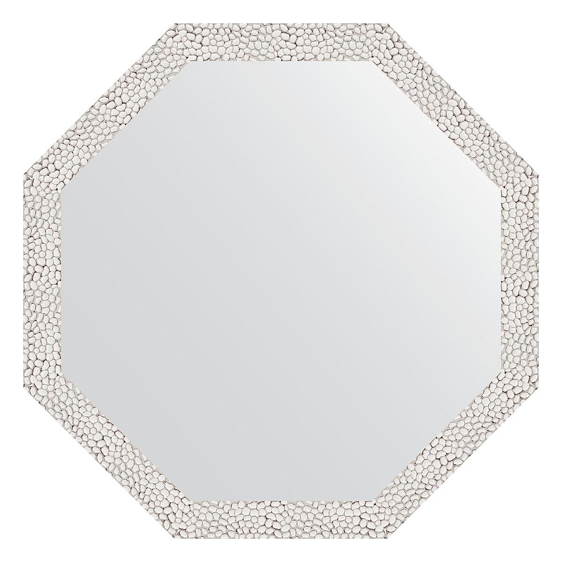 Зеркало Evoform Octagon 63х63 BY 3958 в багетной раме - Чеканка белая 46 мм