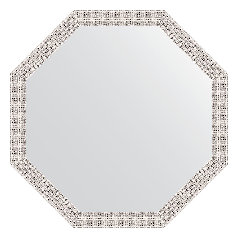 Зеркало Evoform Octagon 63х63 BY 3960 в багетной раме - Мозаика хром 46 мм