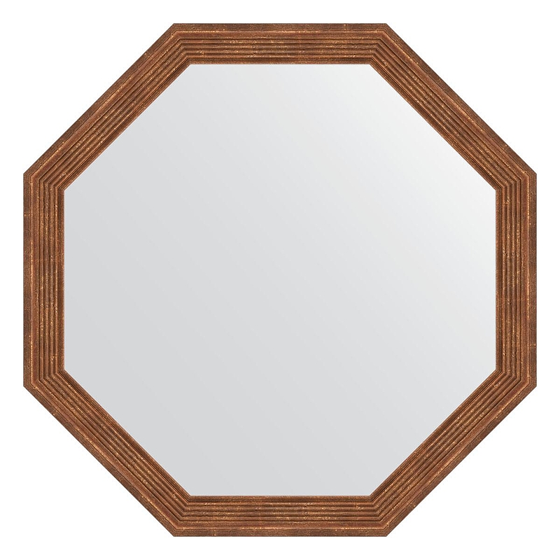 Зеркало Evoform Octagon 64х64 BY 3964 в багетной раме - Сухой тростник 51 мм