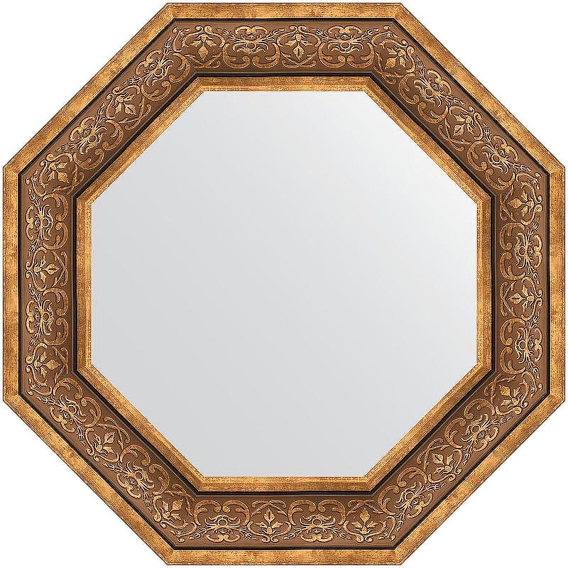 Зеркало Evoform Octagon 64х64 BY 7376 в багетной раме - Вензель бронзовый 101 мм