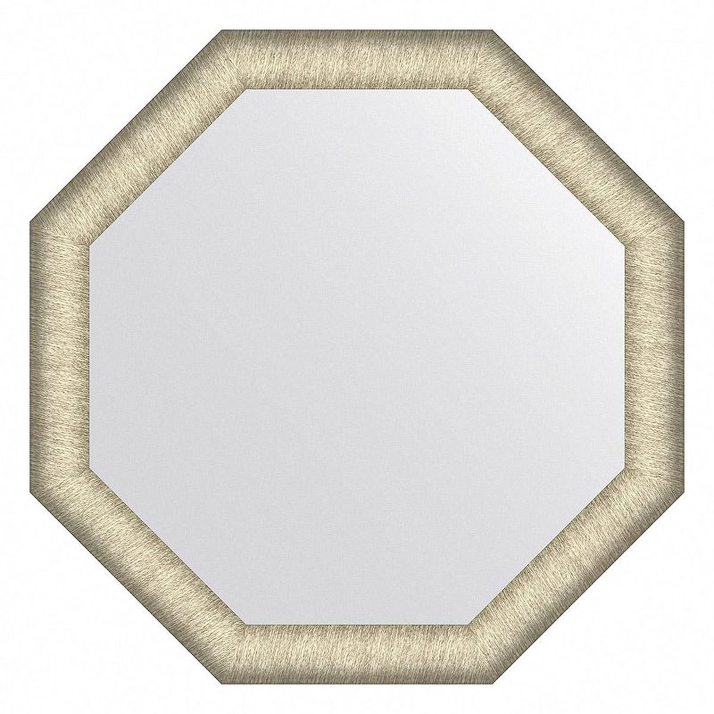 Зеркало Evoform Octagon 65х65 BY 7438 в багетной раме - Брашированное серебро 59 мм