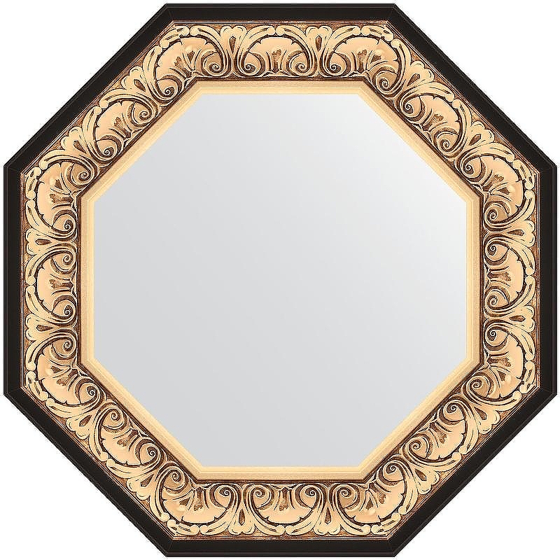 Зеркало Evoform Octagon 65x65 BY 7380 в багетной раме - Барокко золото 106 мм