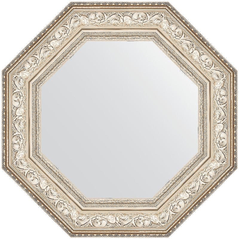Зеркало Evoform Octagon 65x65 BY 7386 в багетной раме - Виньетка серебро 109 мм