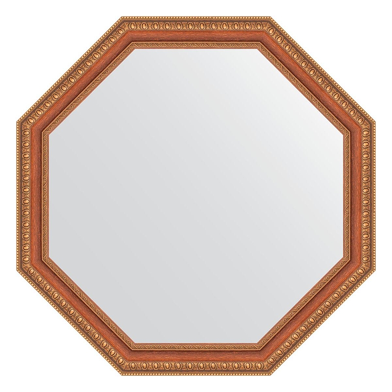 Зеркало Evoform Octagon 66х66 BY 3984 в багетной раме - Бронзовые бусы на дереве 60 мм