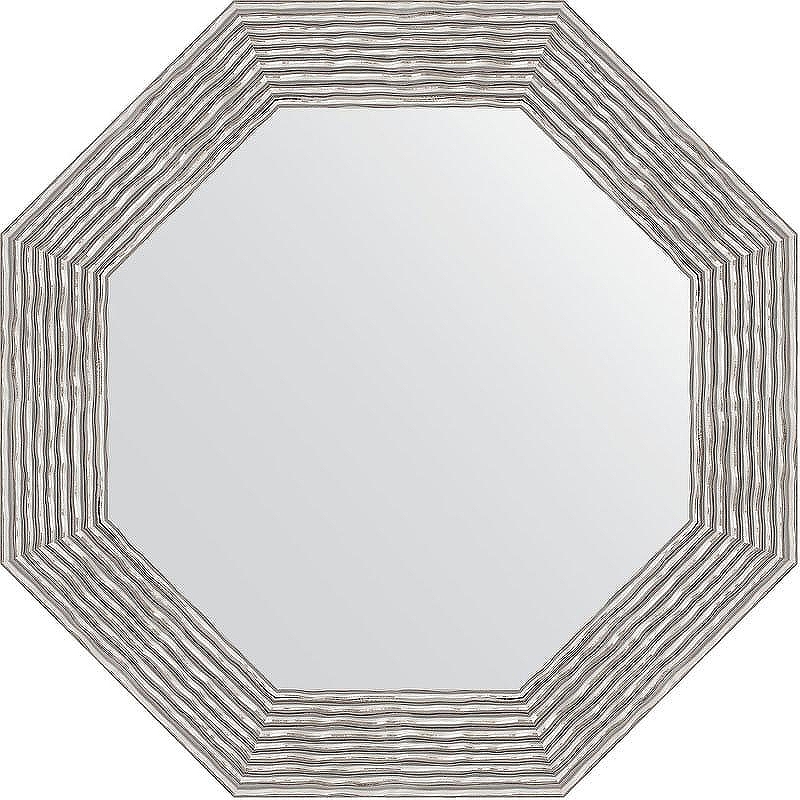 Зеркало Evoform Octagon 67х67 BY 3809 в багетной раме - Волна хром 90 мм