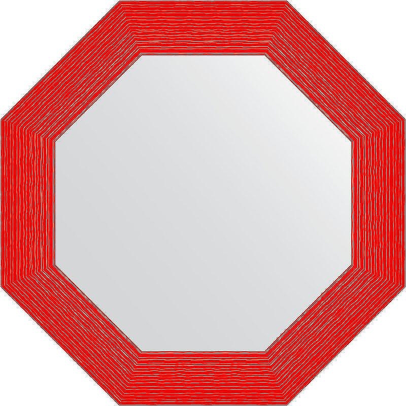 Зеркало Evoform Octagon 67х67 BY 3884 в багетной раме - Красная волна 89 мм