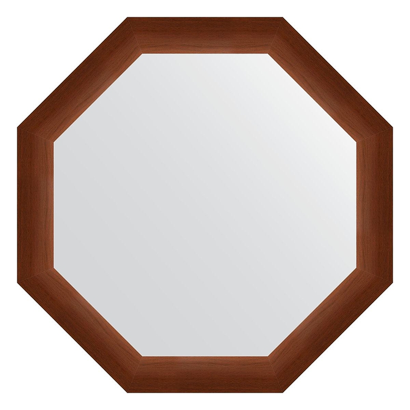 Зеркало Evoform Octagon 67х67 BY 3993 в багетной раме - Орех 65 мм